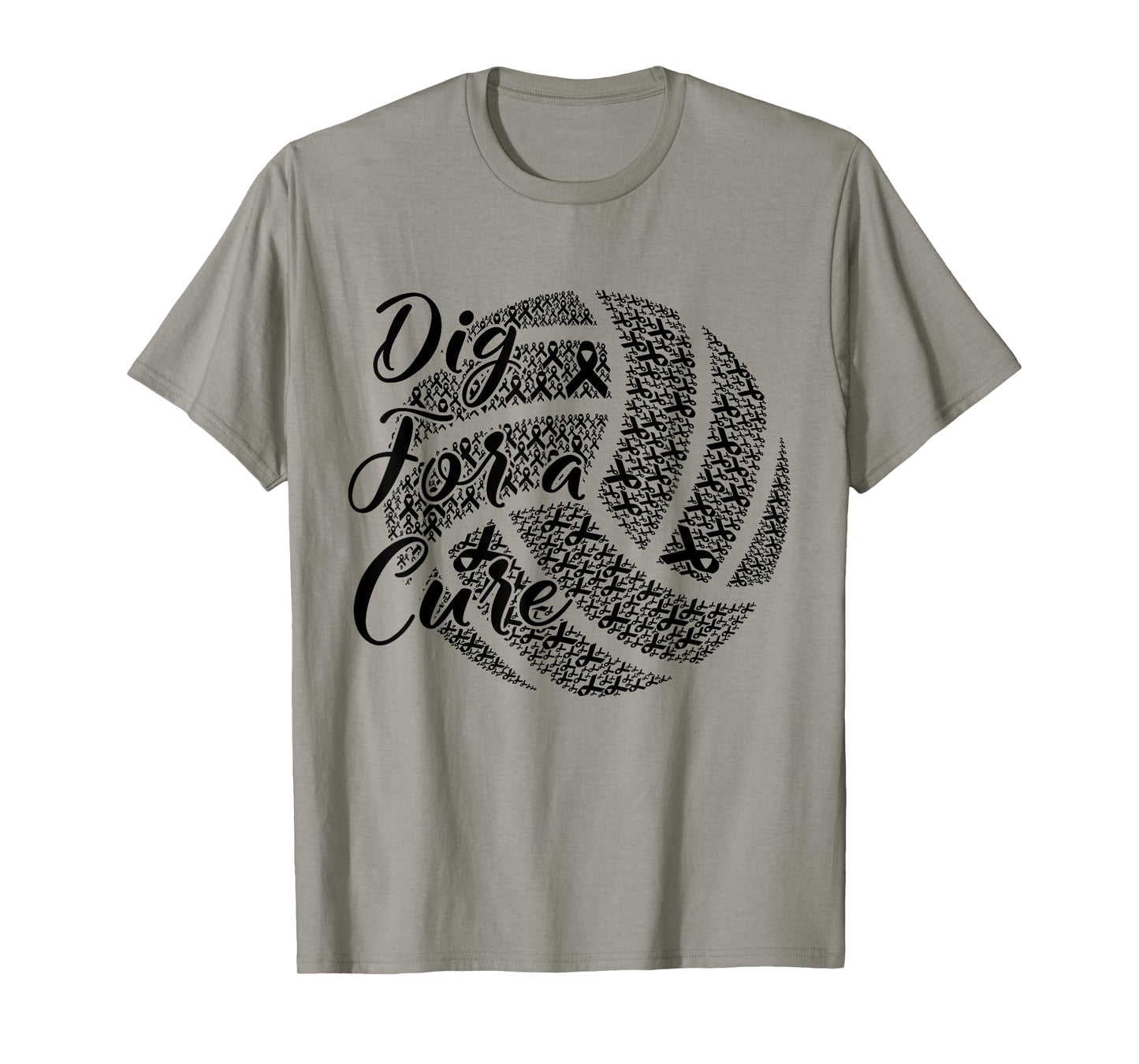 Dig For A Cure Breast Cancer Awareness Volleyball Pink T-Shirt