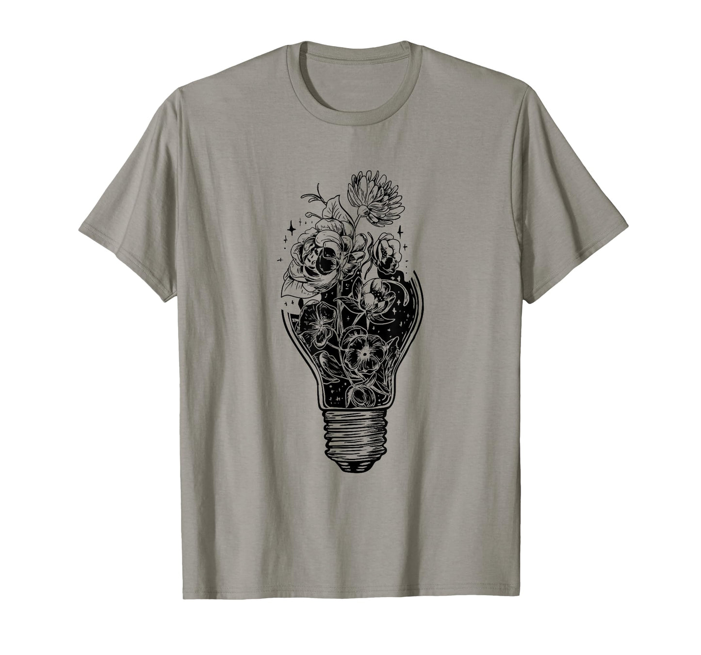Flower Light Bulb of Power Tree Peace T-Shirt For Hippies T-Shirt