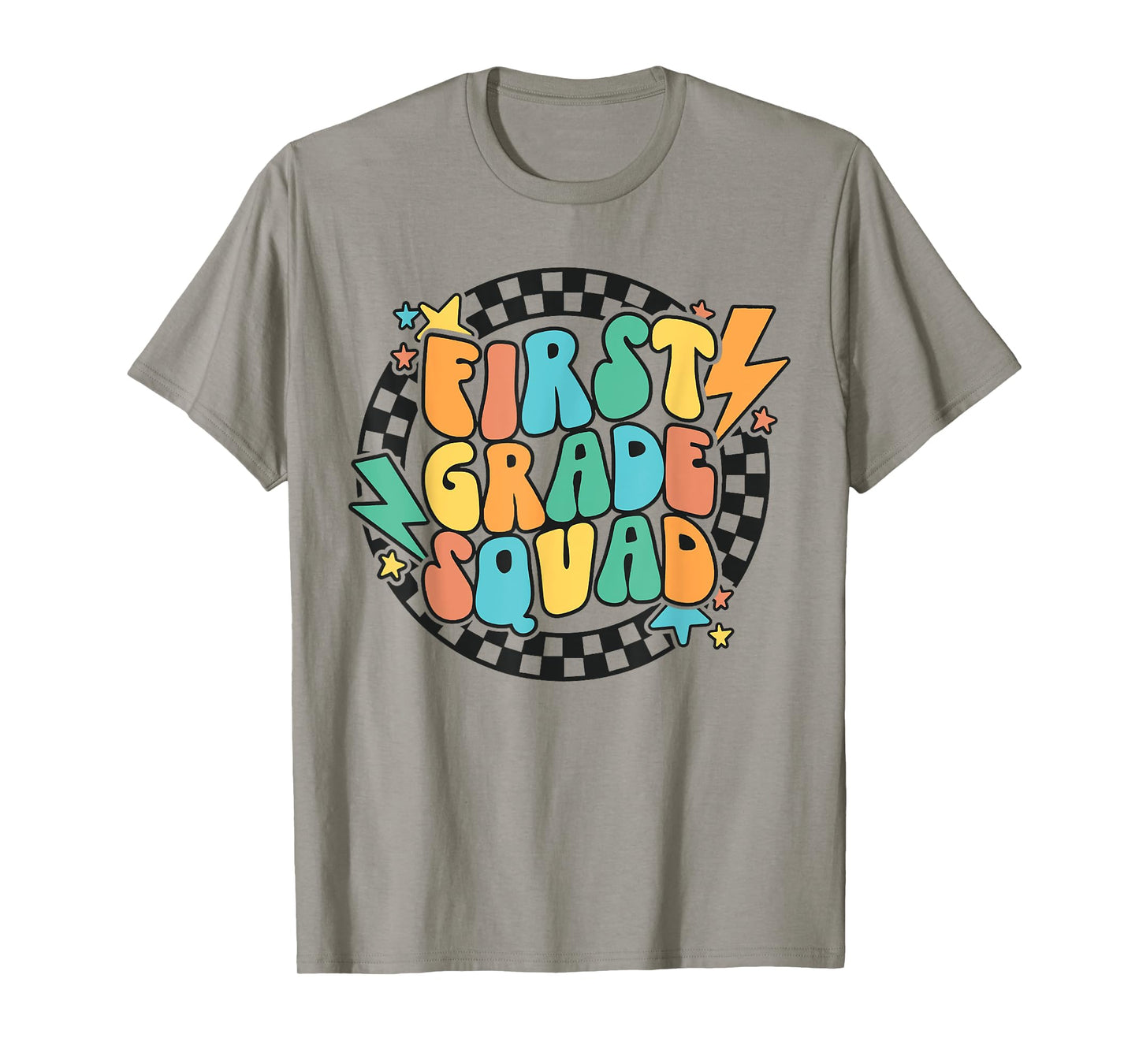 Back To School Groovy Teacher 1st First Grade Crew Squad T-Shirt