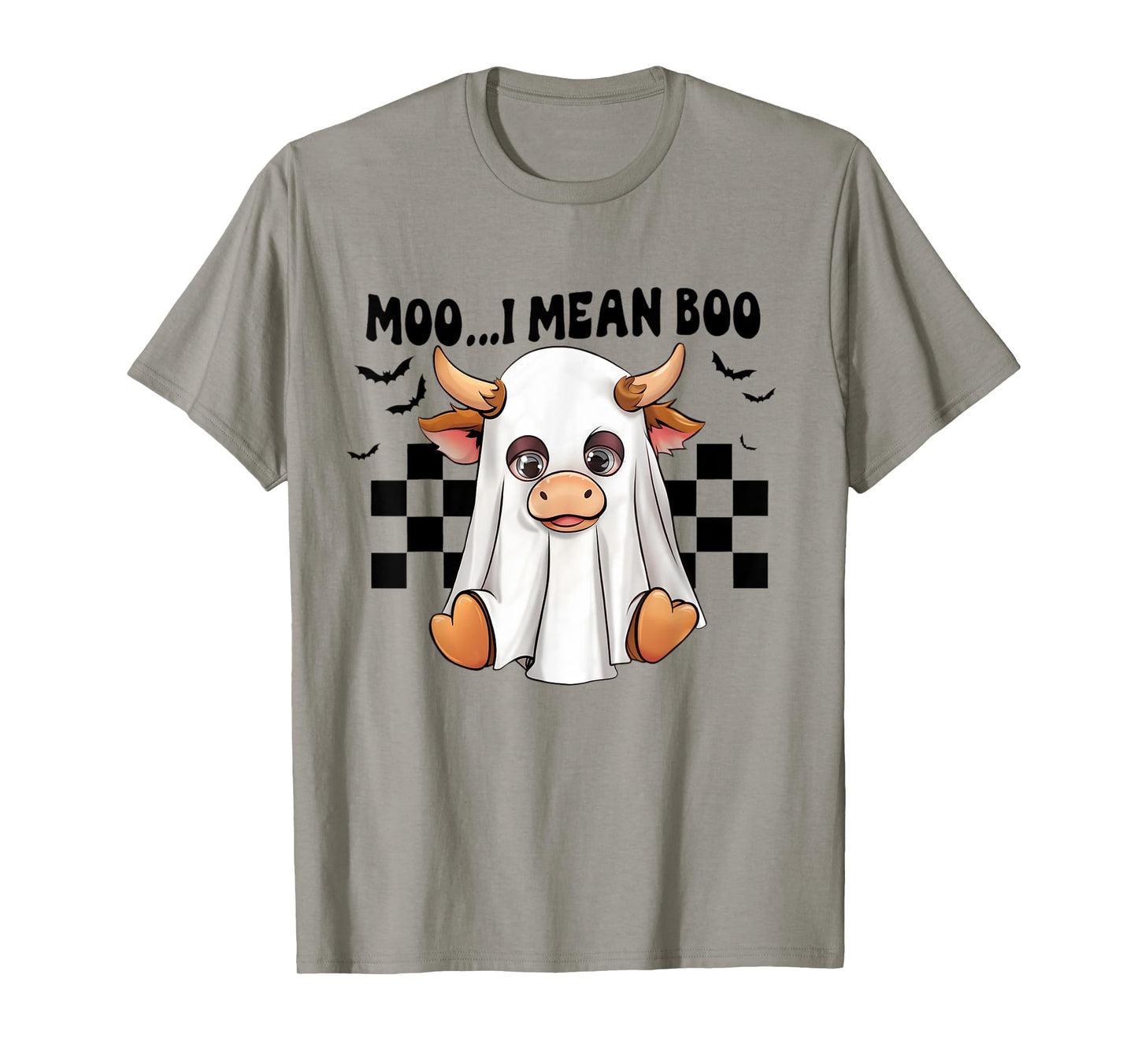 Moo I Mean Boo Ghost Cow Funny Halloween Costume Cow Lover T-Shirt