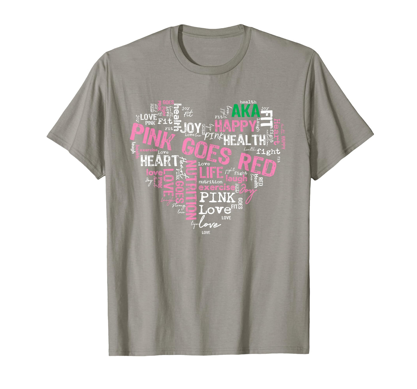 Women Costume AKA Pink Goes Red For Heart Health Awareness T-Shirt