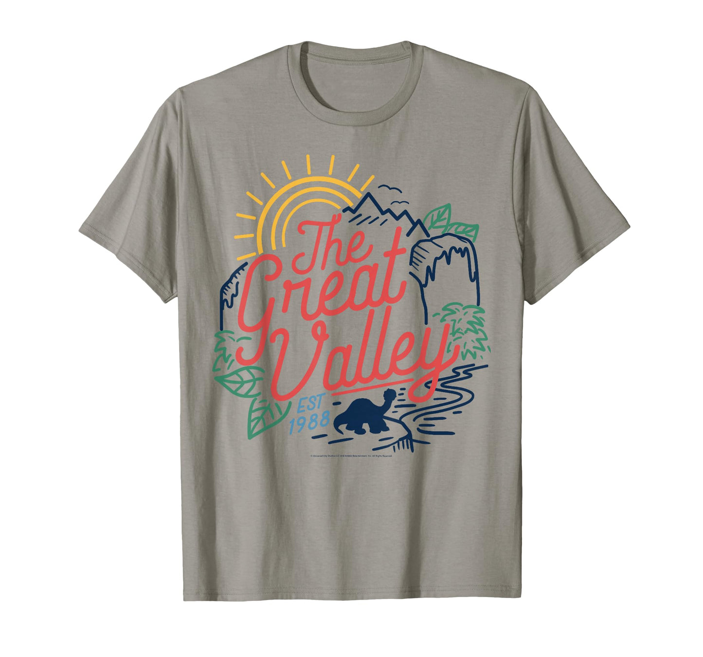 Land Before Time The Great Valley Littlefoot Silhouette T-Shirt