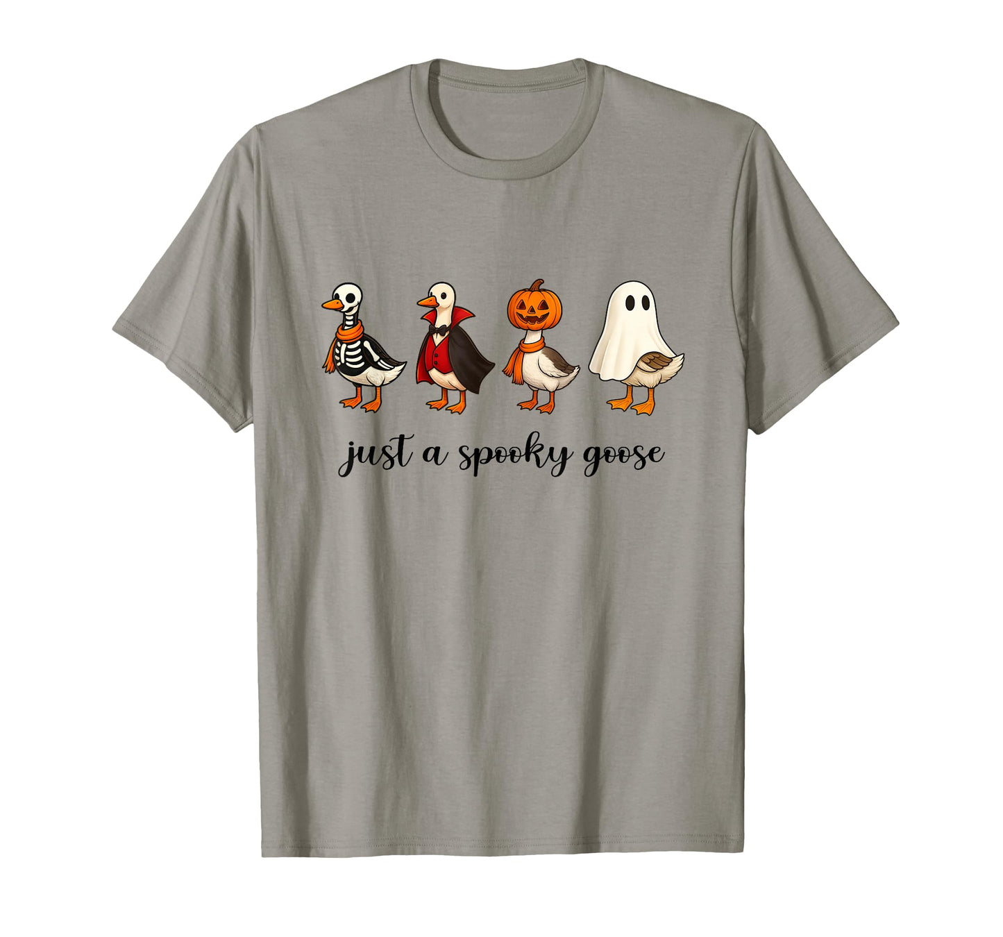 Silly Spooky Goose Halloween Funny Silly Goose Pumpkin Fall T-Shirt