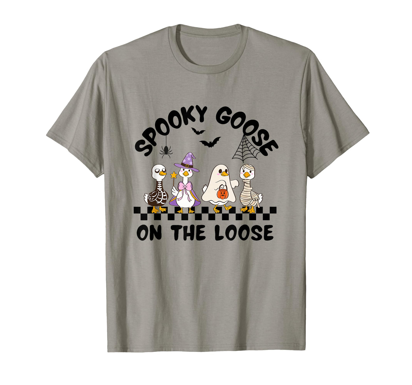 Just A Spooky Goose On The Loose Silly Funny Halloween T-Shirt