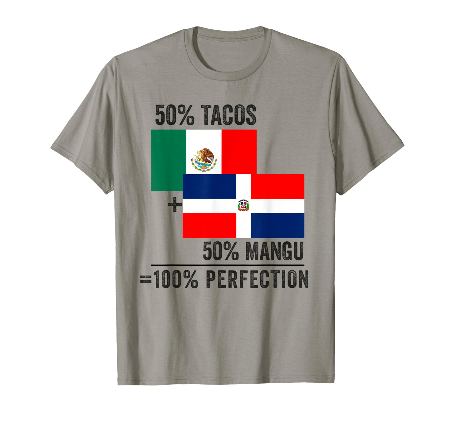 Half Dominican Half Mexican Flag Mitad Domicano y Mexicano T-Shirt