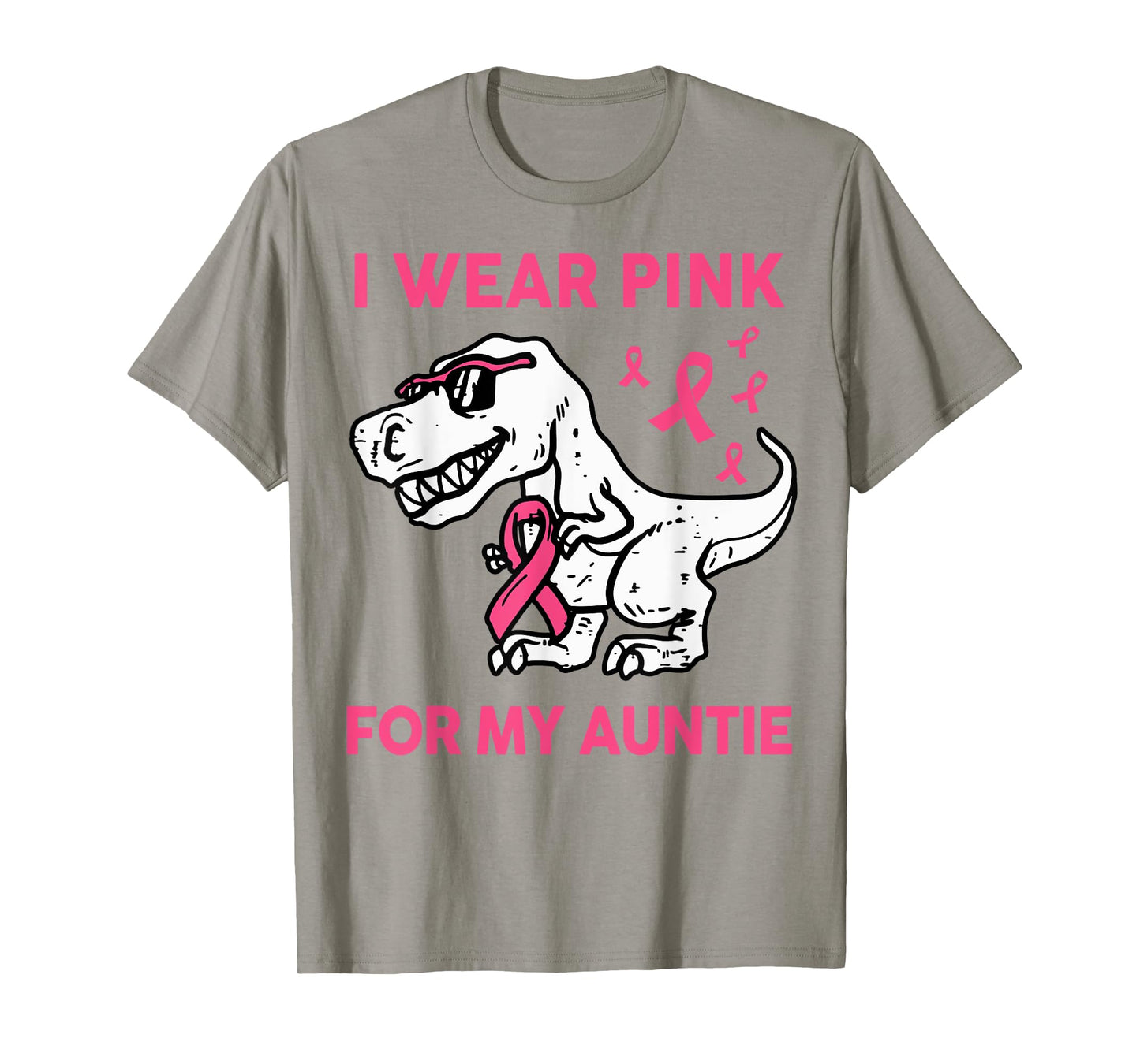 I Wear Pink For My Auntie Breast Cancer Awareness Toddler T-Shirt