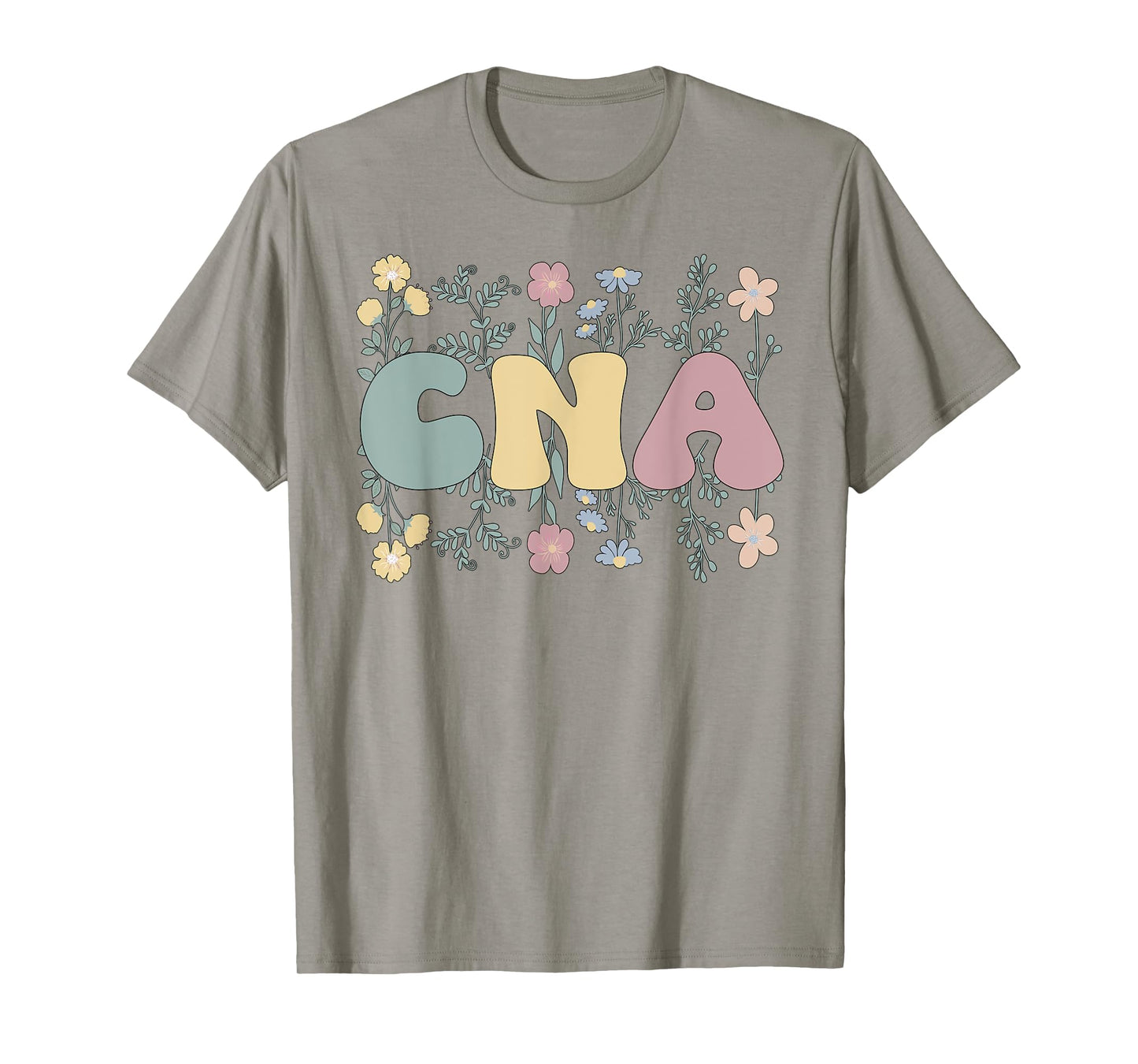 Groovy Certified Nursing Assistant Flowers CNA T-Shirt