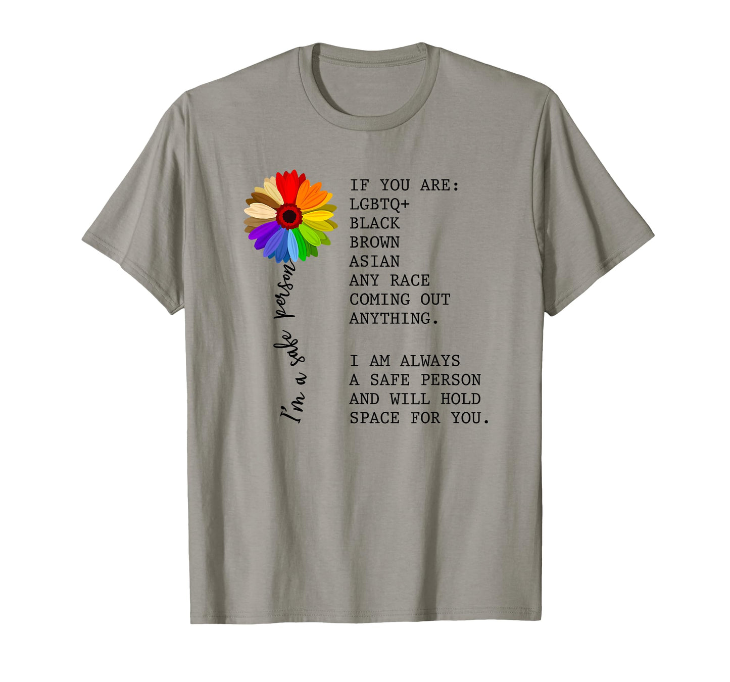 Sunflower LGBT I'm A Safe Person, LGBT Pride Month T-Shirt