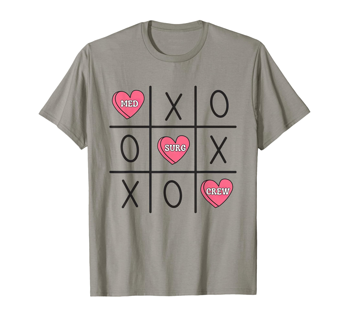 Women Med Surg Nurse Valentine's Day Medical Surgical Staff T-Shirt