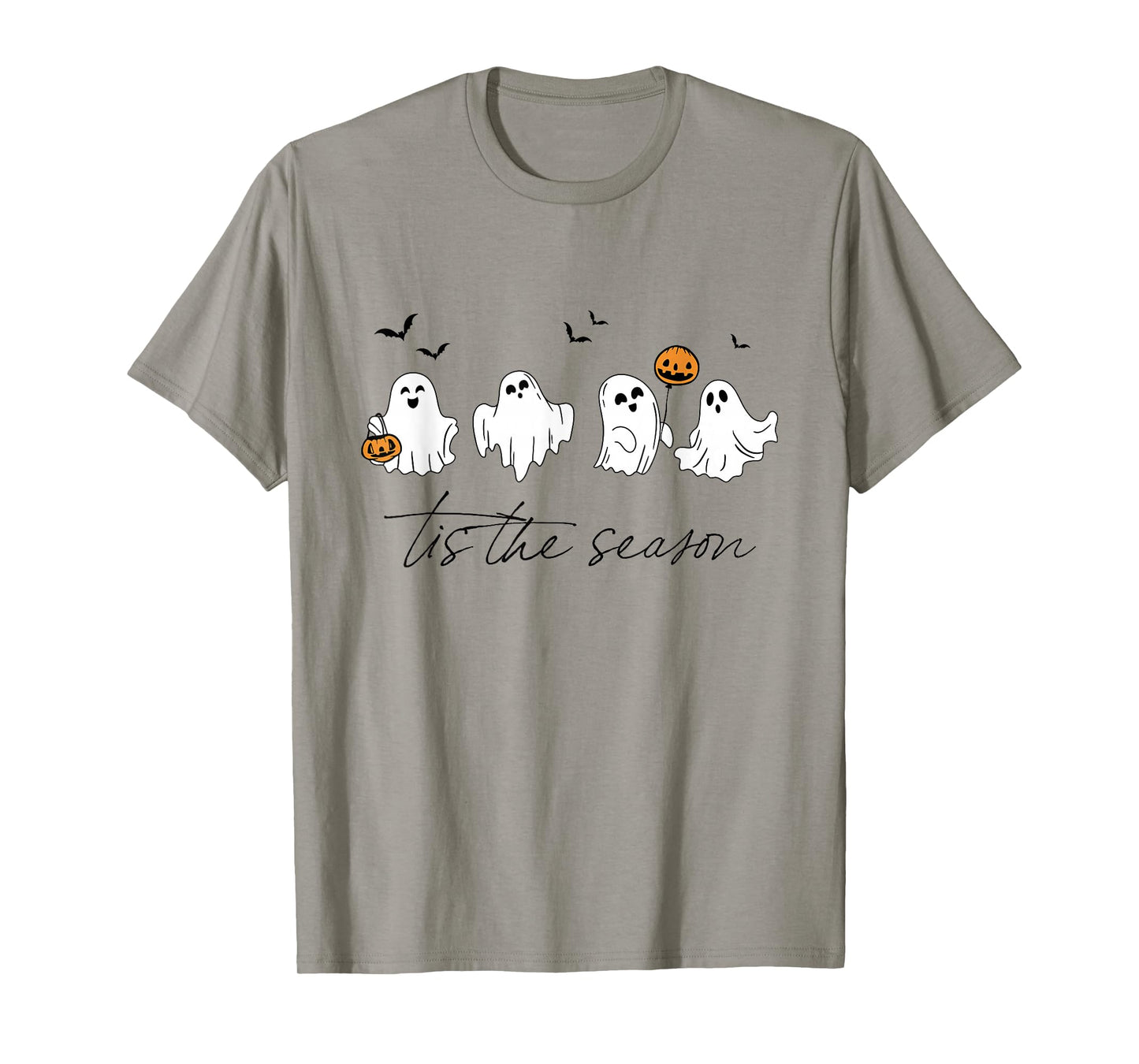 Retro Ghosts Tis The Season Halloween Pumpkin Trick Or Treat T-Shirt