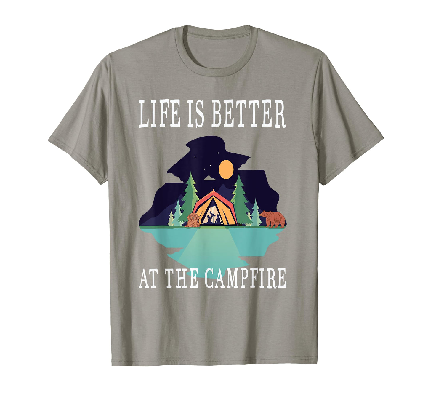 Life Is Better At The Campfire Van Camping Happy Camper T-Shirt