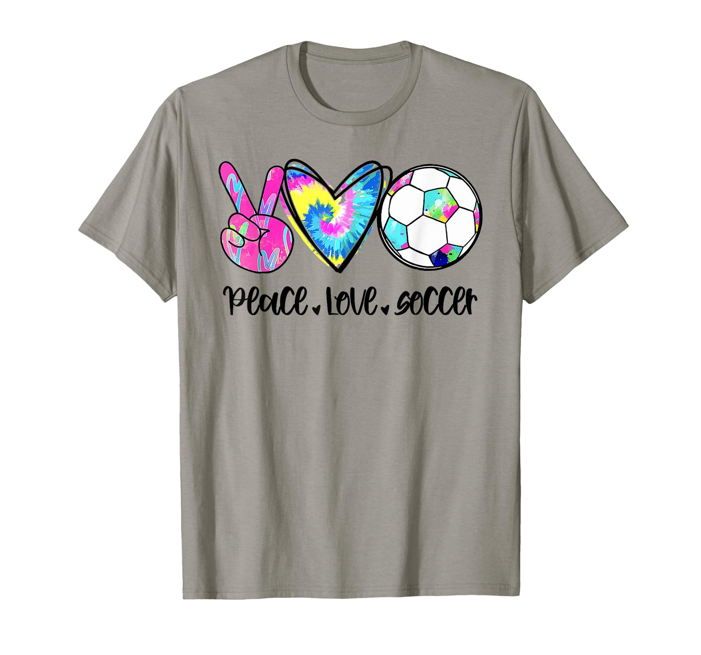 Peace Love Soccer Tie Dye Cute Soccer Lovers T-Shirt