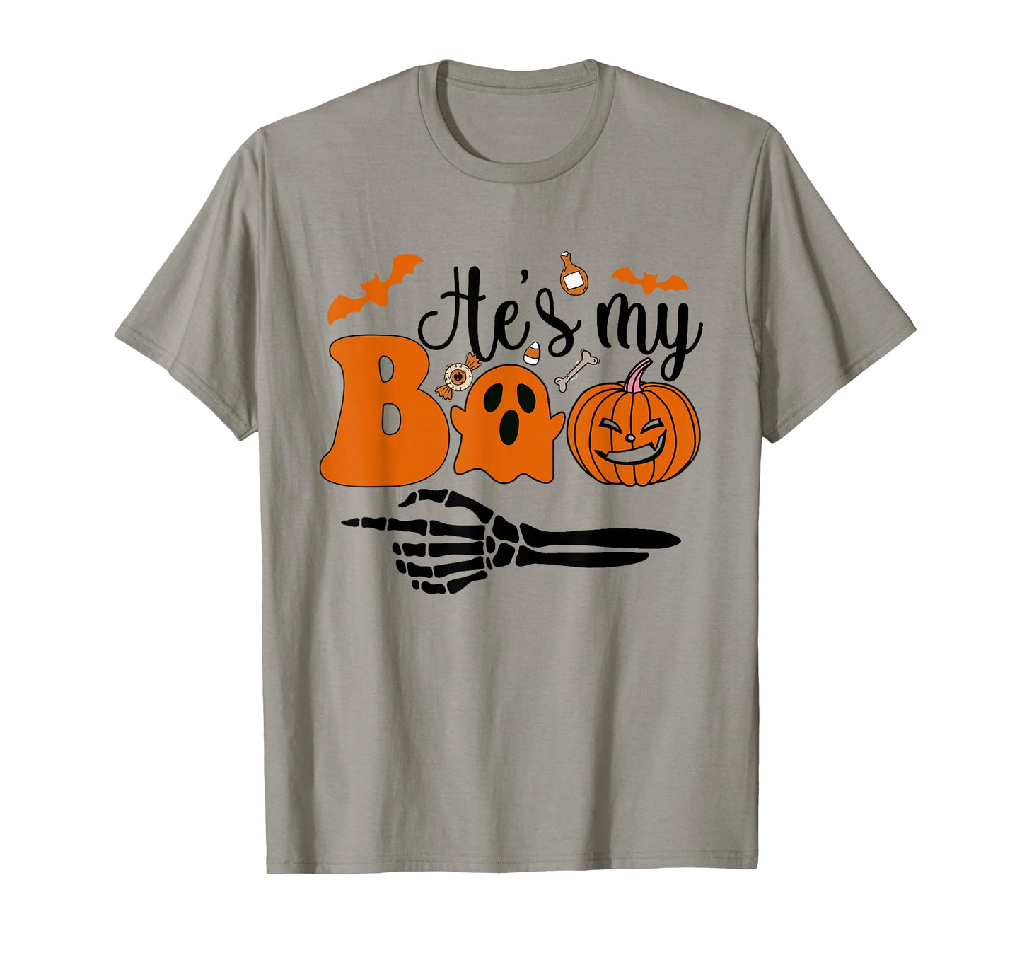 He's My Boo Skeleton Couples Matching Couple Halloween 2025 T-Shirt