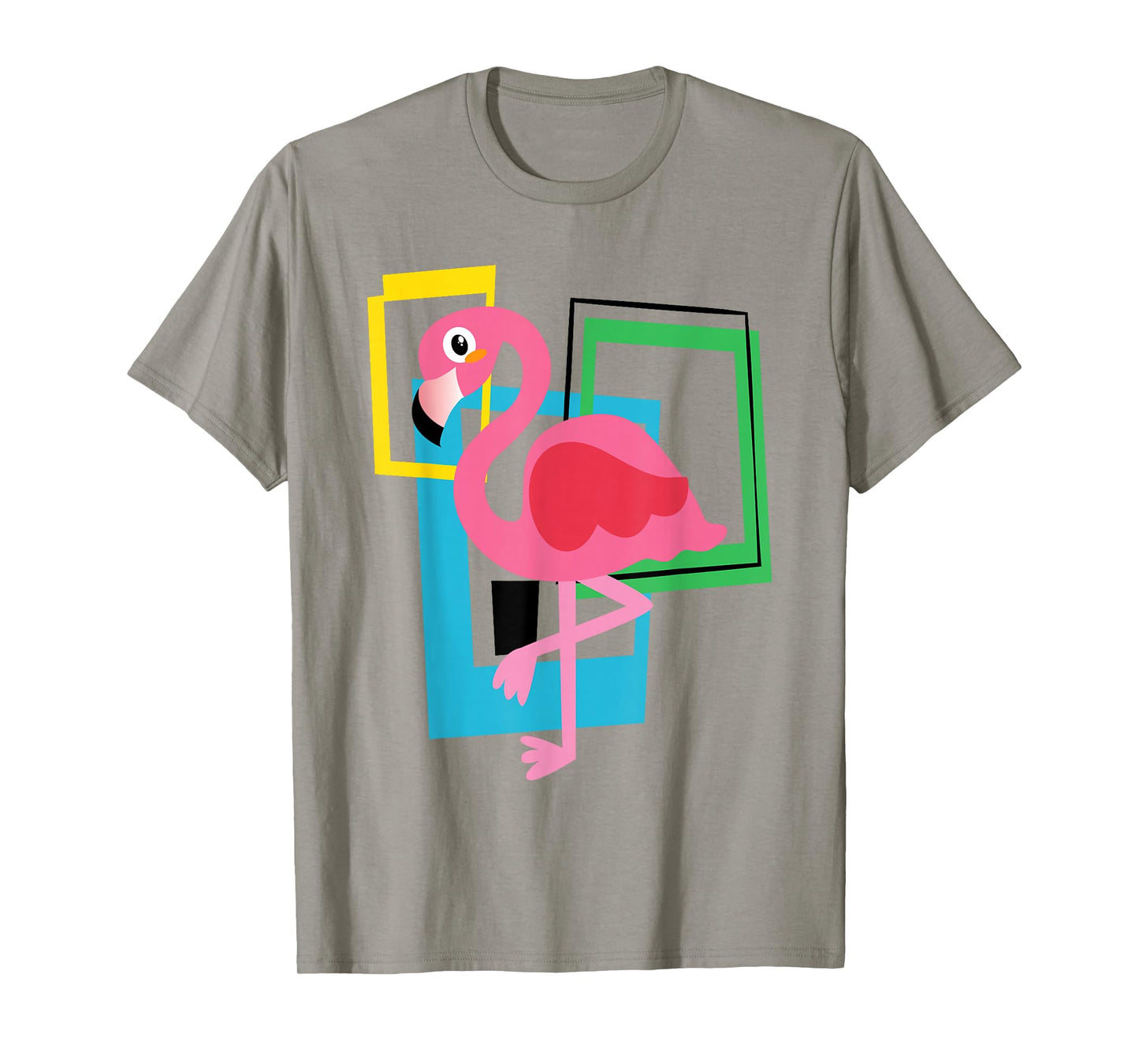Midcentury Mid Century Pink Flamingo Retro Geometric Modern T-Shirt