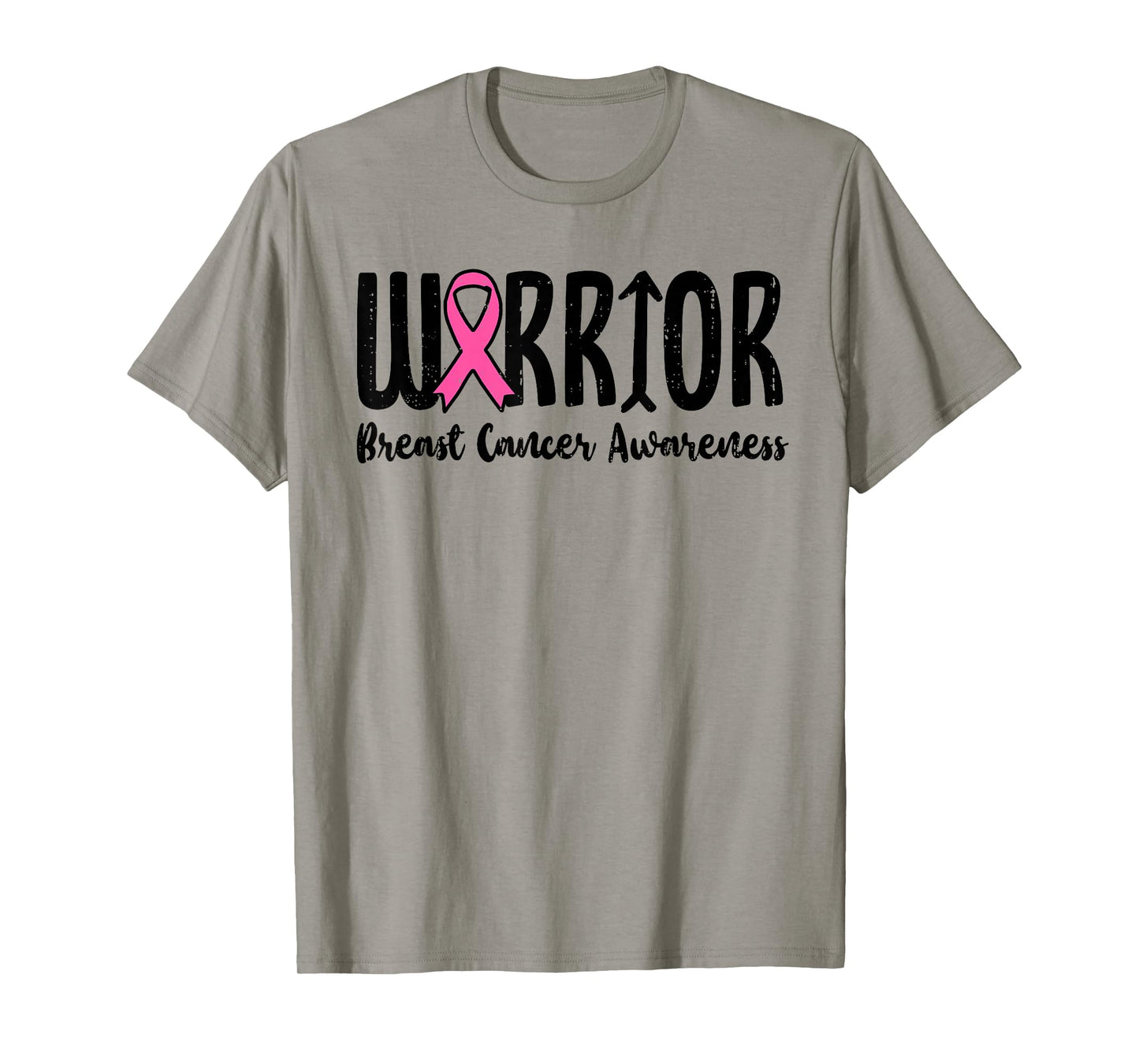 Breast Cancer Awareness Warrior Pink Ribbon Women Girl Kids T-Shirt