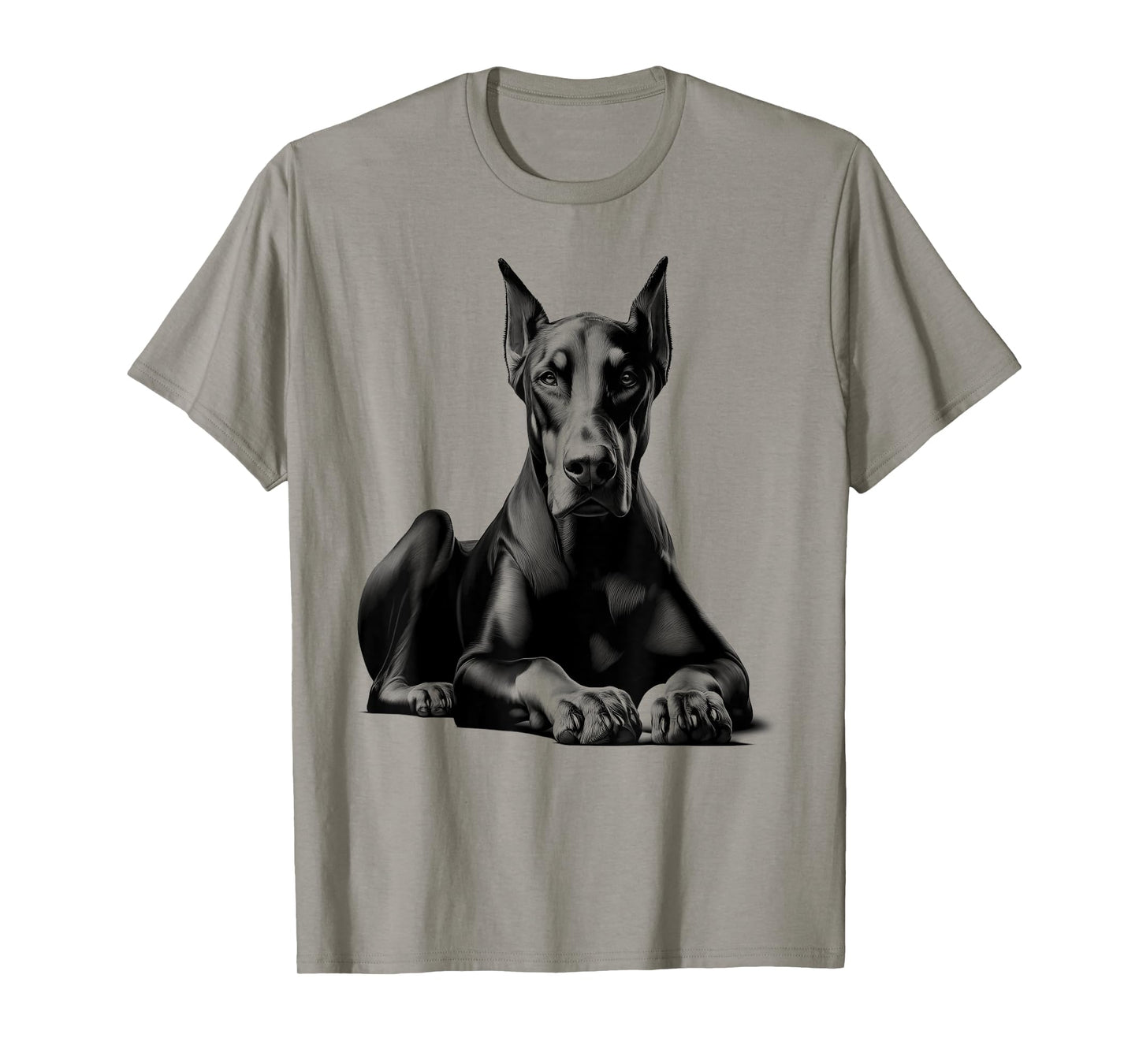 Lying Doberman as a Cool Portrait T-Shirt