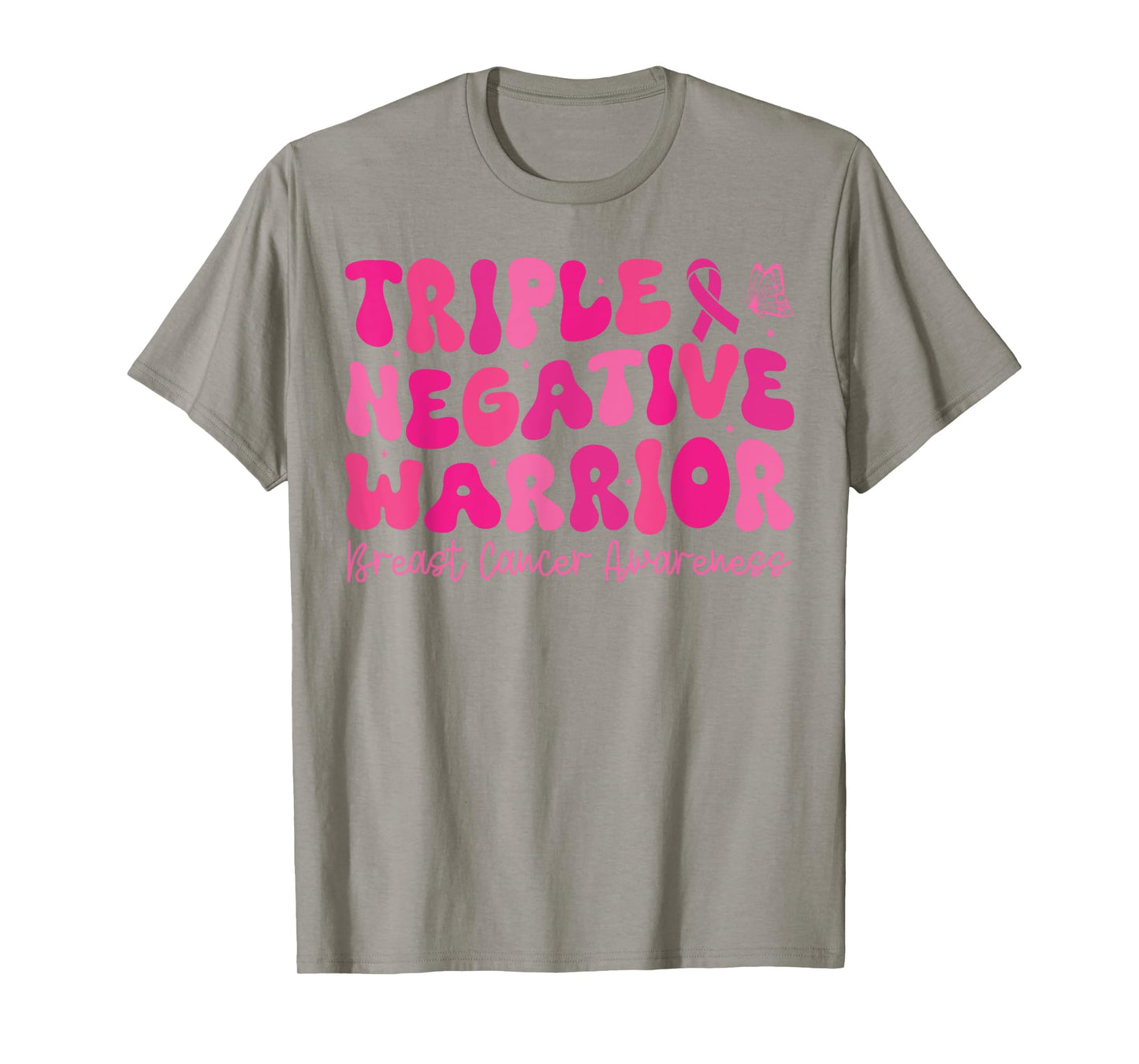 Groovy Triple Negative Warrior Breast Cancer Awareness Month T-Shirt