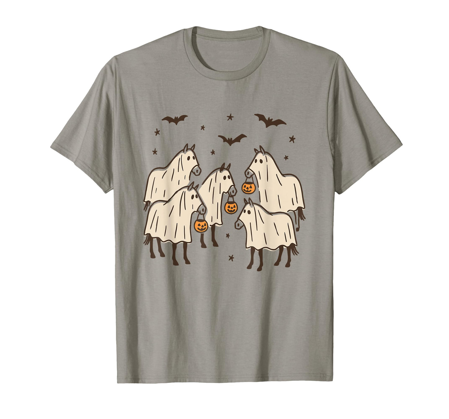 Funny Horse Ghost Halloween Horse Western Horse Lover Farm T-Shirt