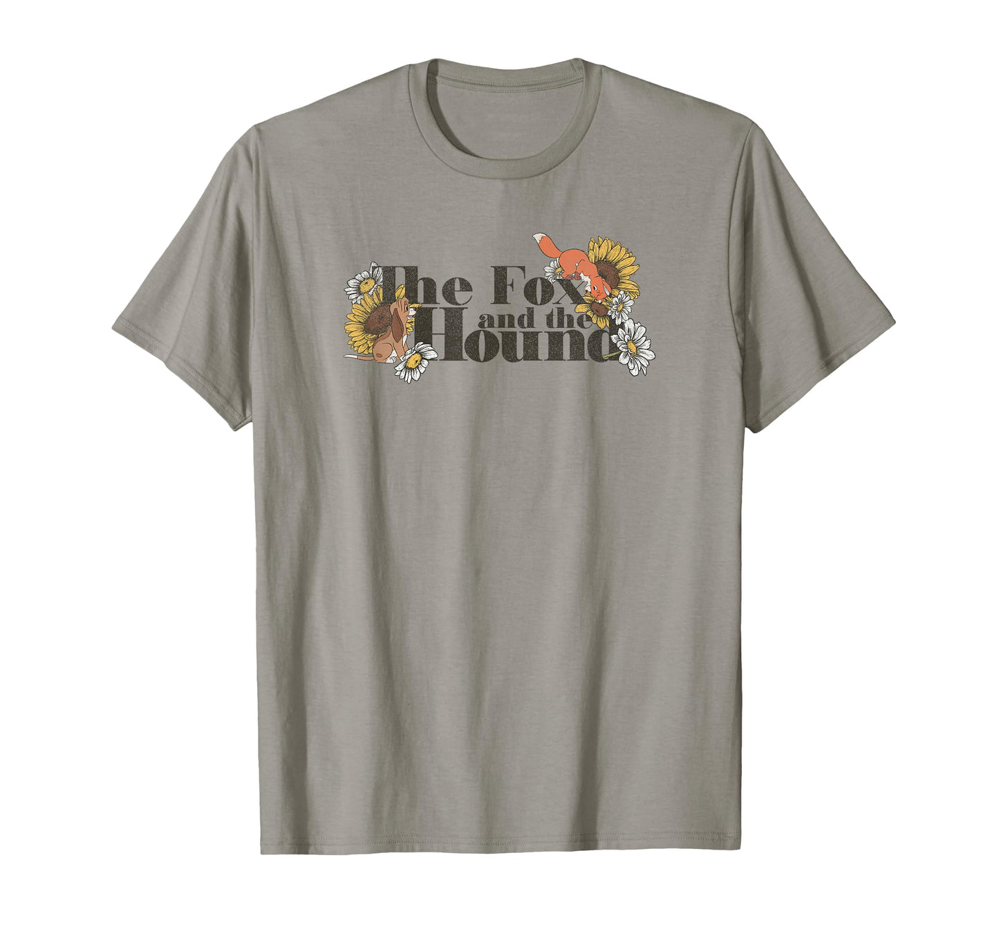 Disney The Fox and the Hound Friendship Floral Title Logo T-Shirt