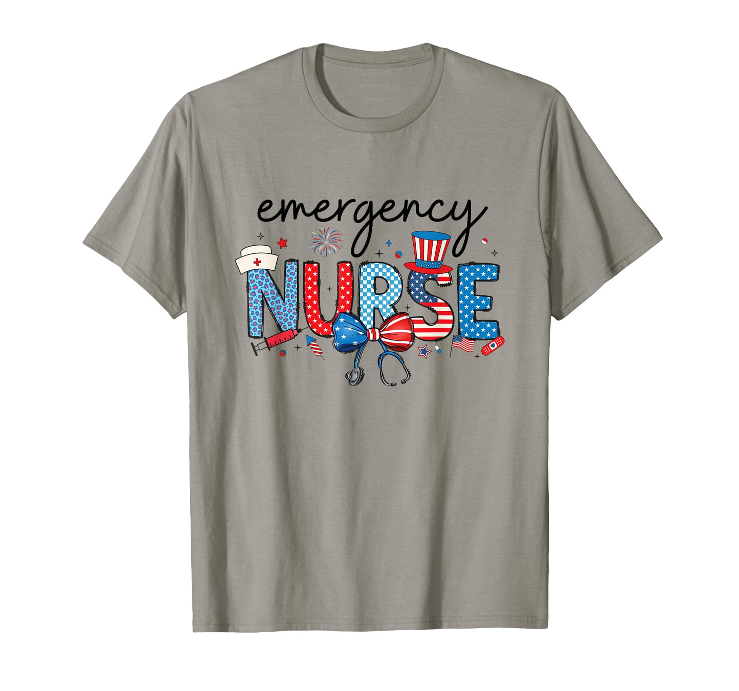 Emergency Department 4th of July USA Emergency Room Nurse T-Shirt