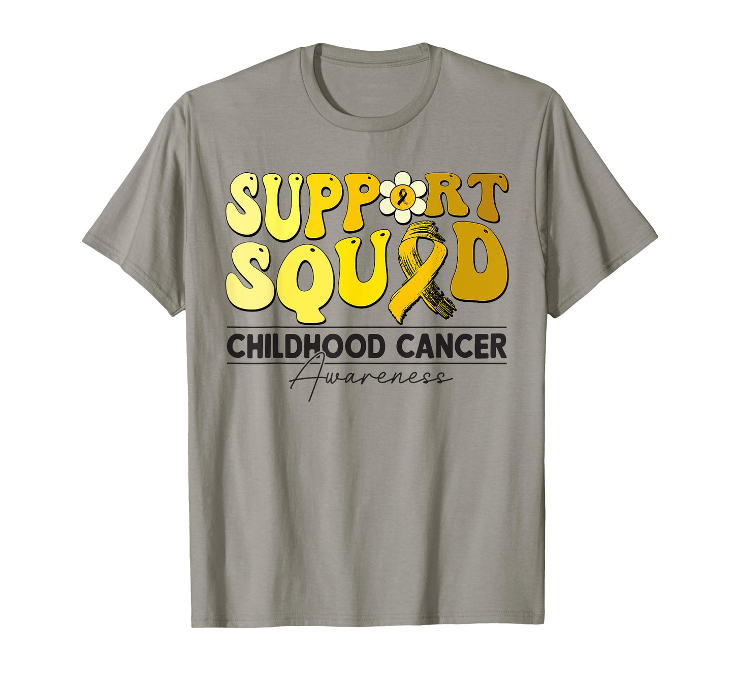 Childhood Cancer Awareness Support Squad Gold Ribbon Kids T-Shirt