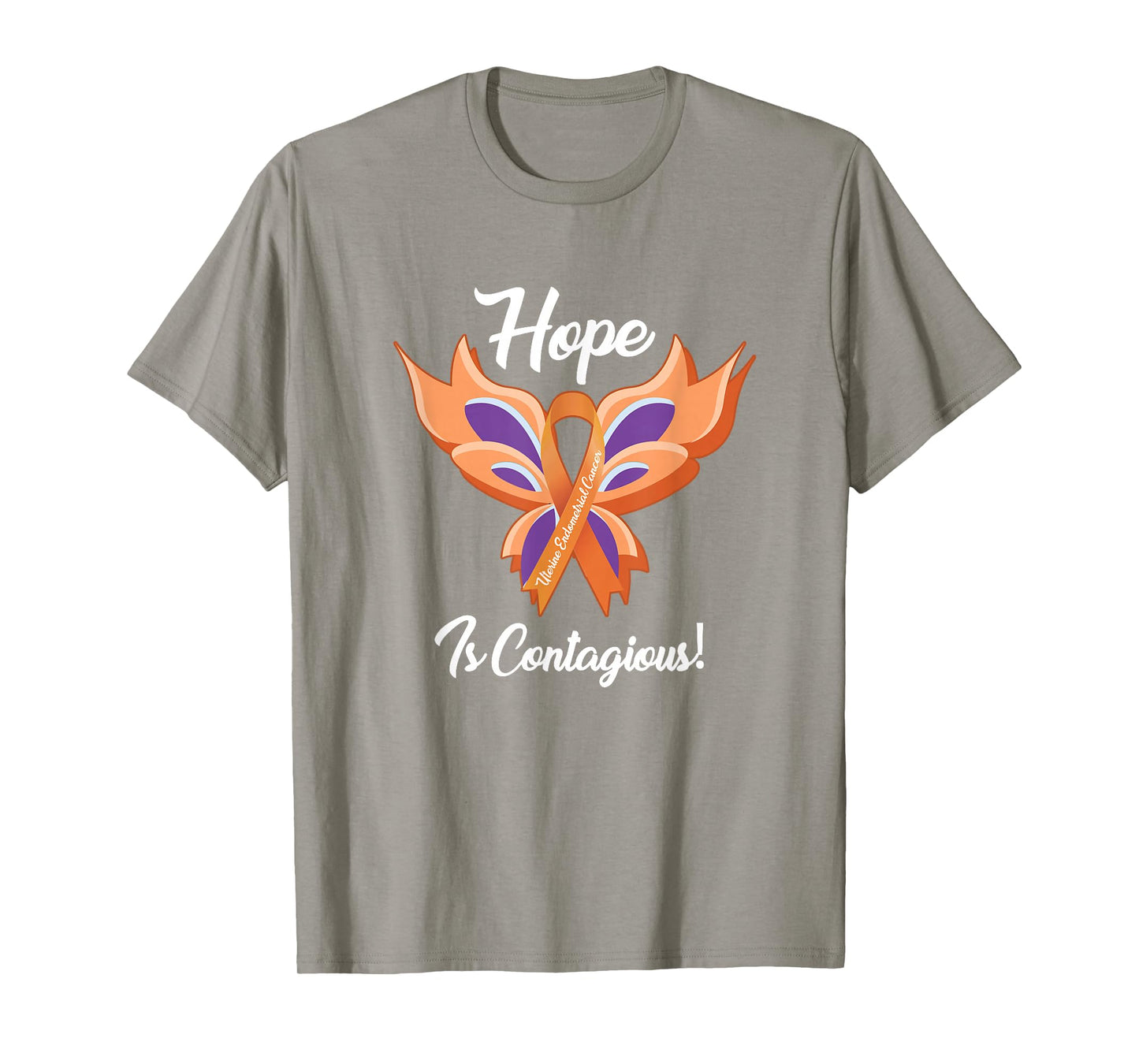 Uterine Endometrial Cancer Awareness Hope Butterfly T Shirt T-Shirt