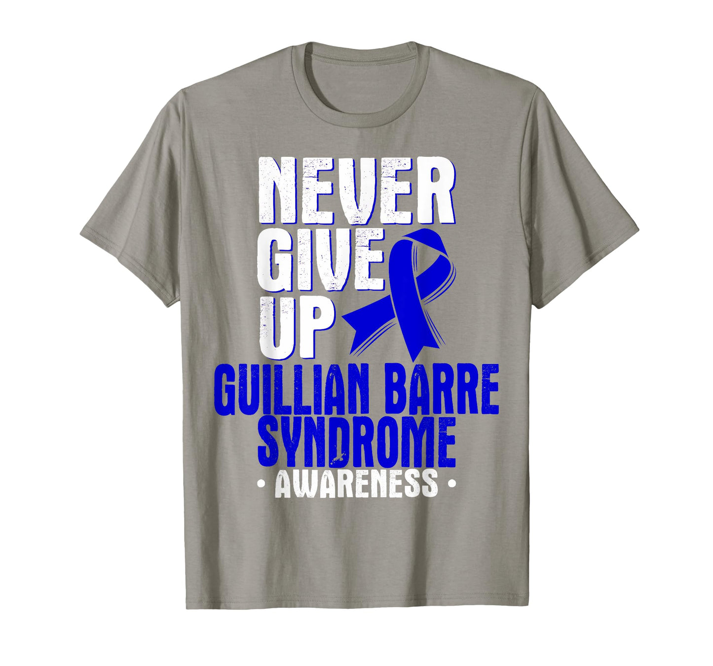 Guillian Barre Syndrome TShirt - Dark Blue Awareness Ribbon T-Shirt