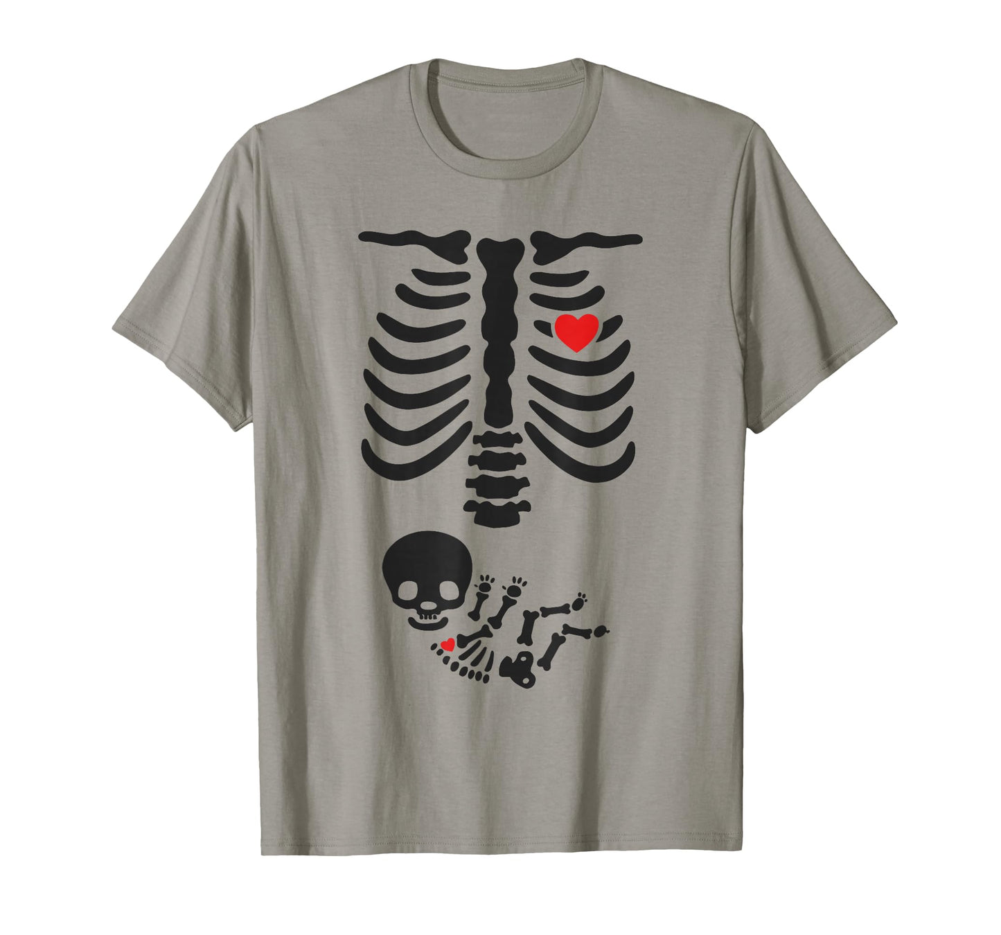 Pregnant Mom Skeleton Halloween Skeleton X-Ray Baby Mama T-Shirt