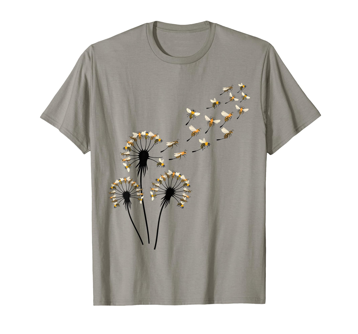 Bee Shirts Dandelion Bee Shirt for Bee Lover | Blue Floral T-Shirt