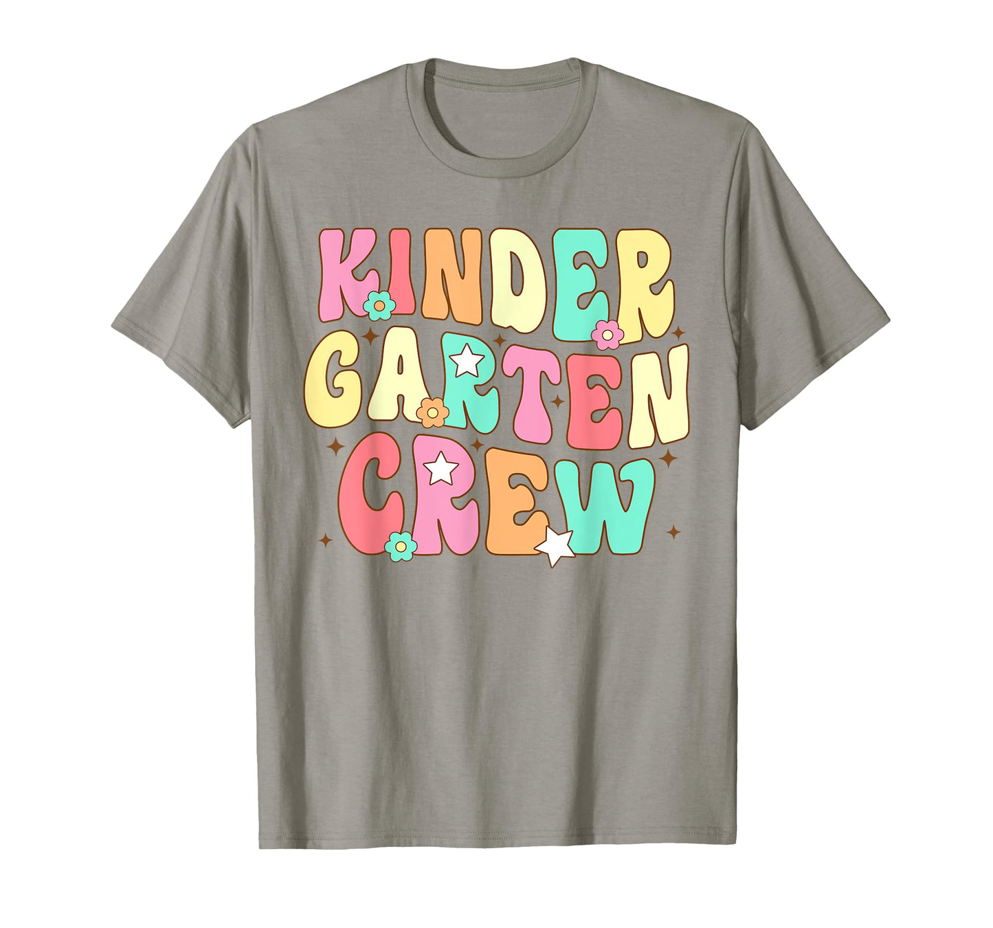 Kinder Teacher Squad Groovy Kindergarten Crew Men Women Girls Kids T-Shirt