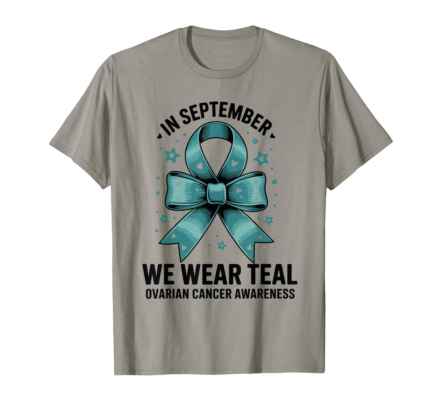 I Wear Teal For My Mom Ovarian Cancer Awareness T-Shirt