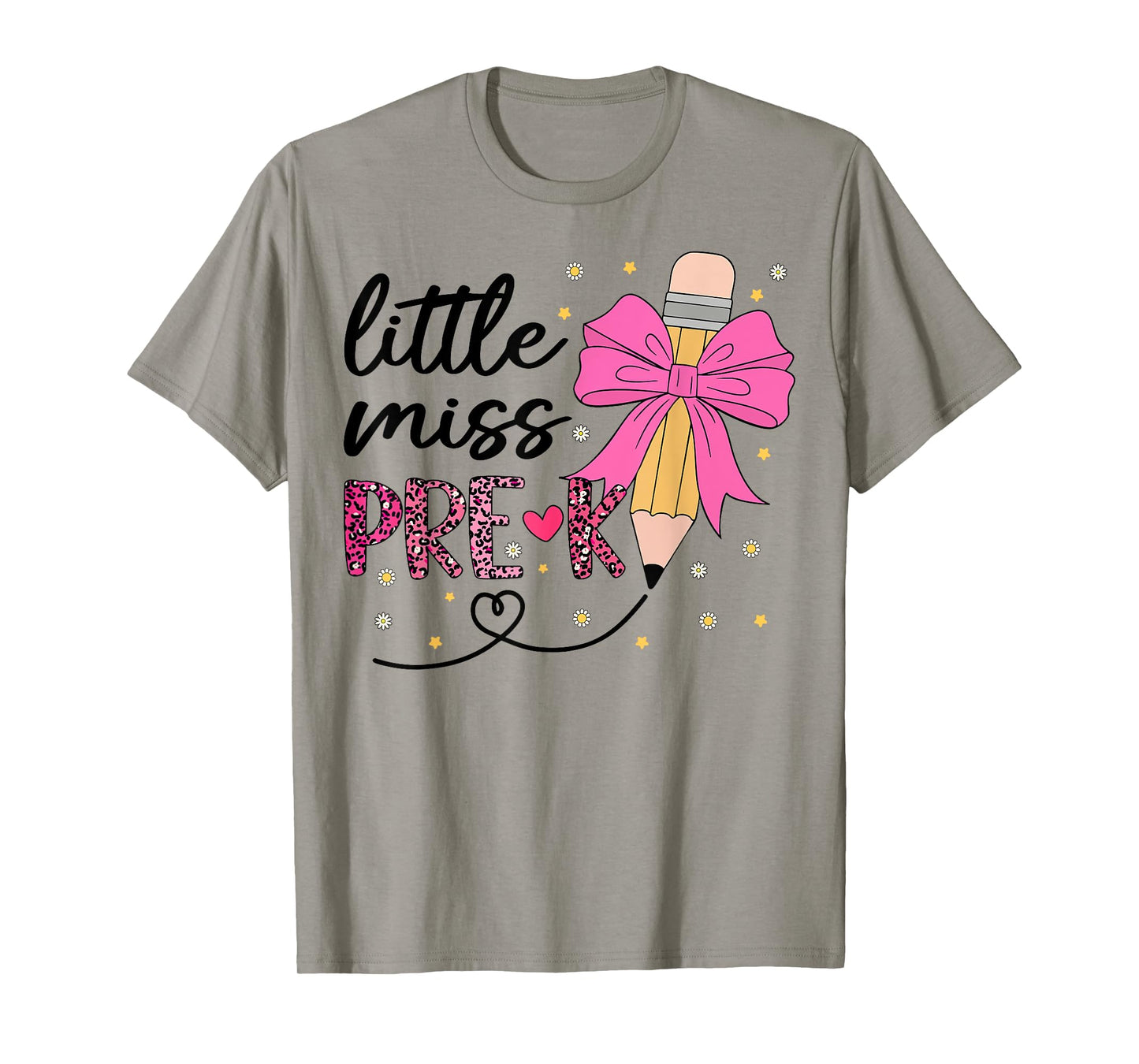 Little Miss PreK Pre K Coquette First Day Of School Girls T-Shirt
