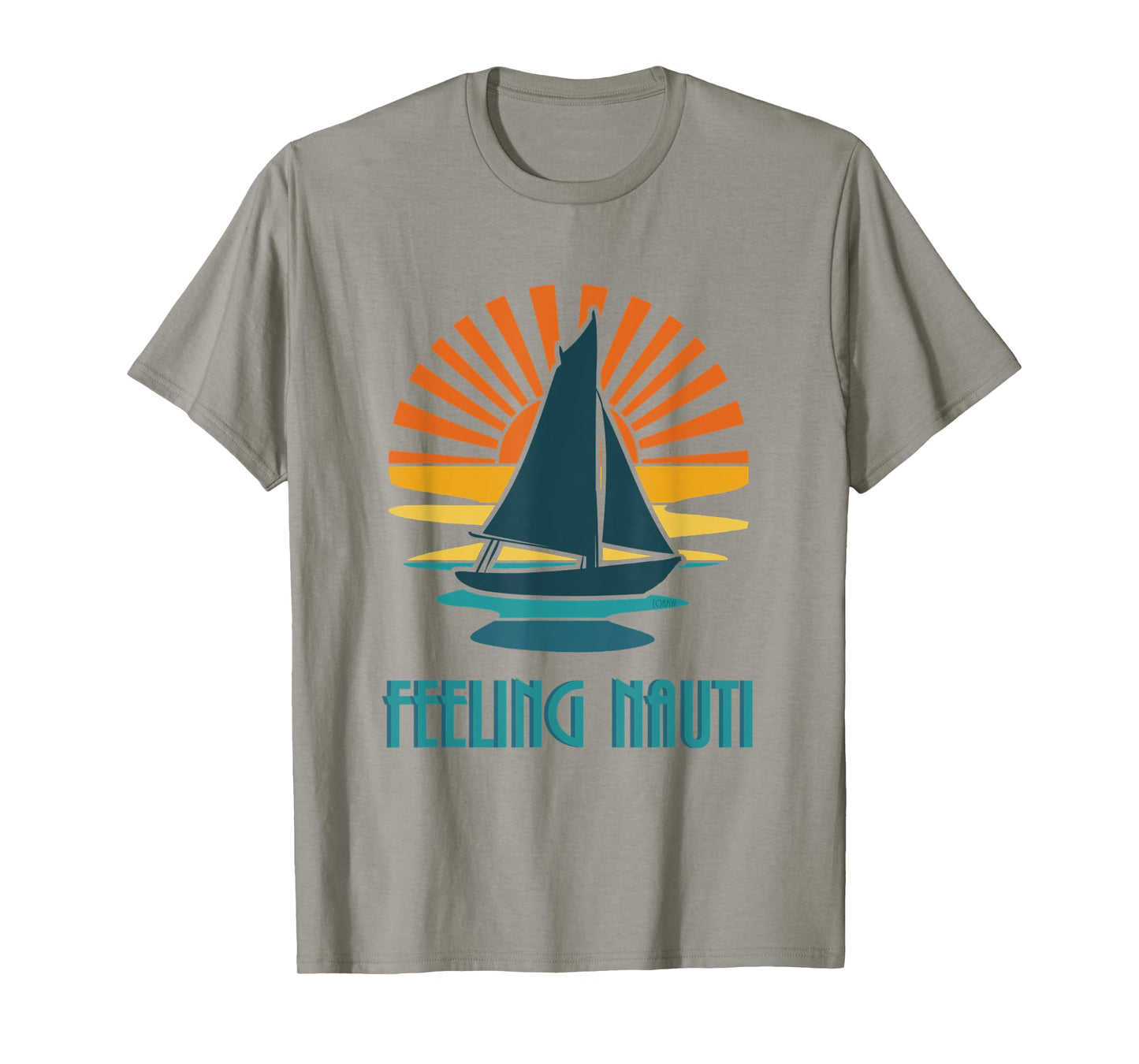 Feeling Nauti - nautical boating sailboat summertime Men Women T-Shirt
