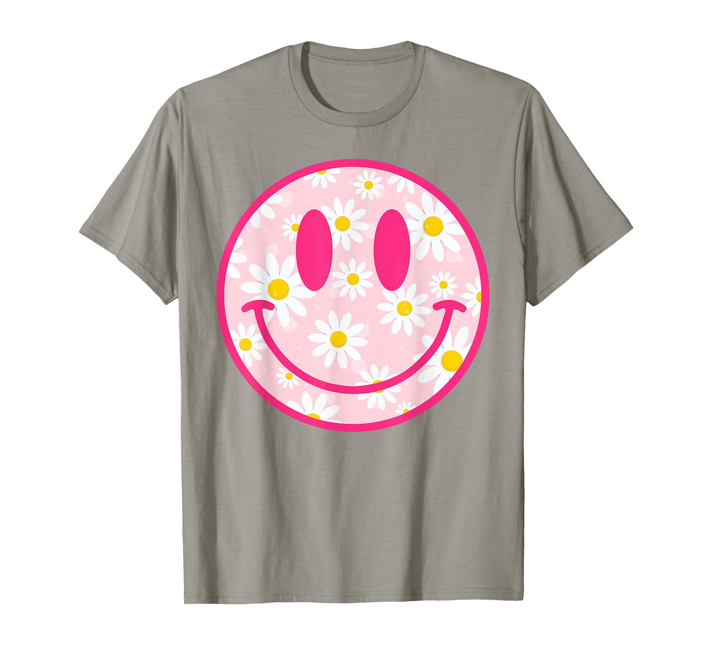 Happy Face Daisy Flower Shirt Preppy Aesthetic Smile Face T-Shirt