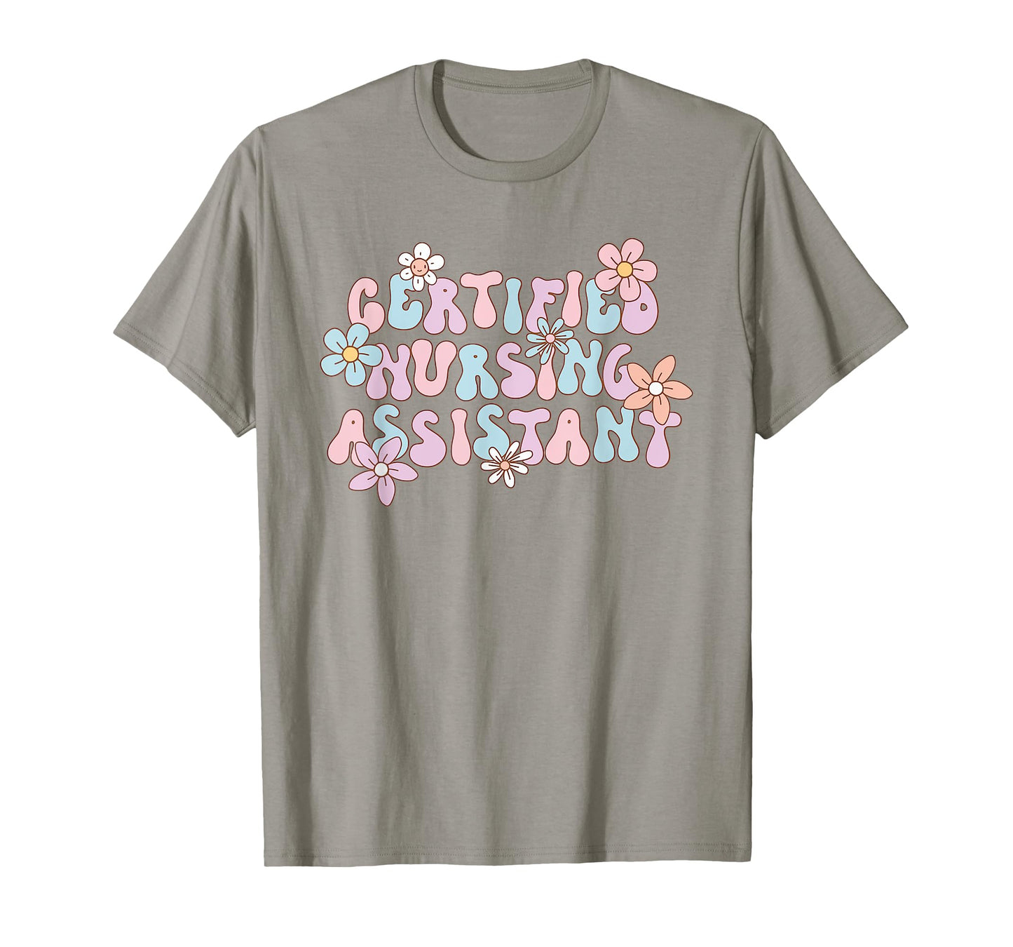 Groovy Certified Nursing Assistant CNA Easter Spring T-Shirt