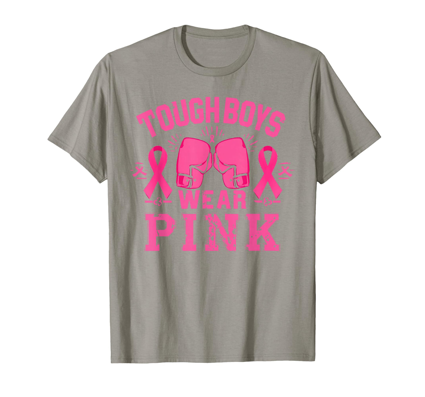Tough Boys Wear Pink Breast Cancer Awareness Shirts Men Boys T-Shirt