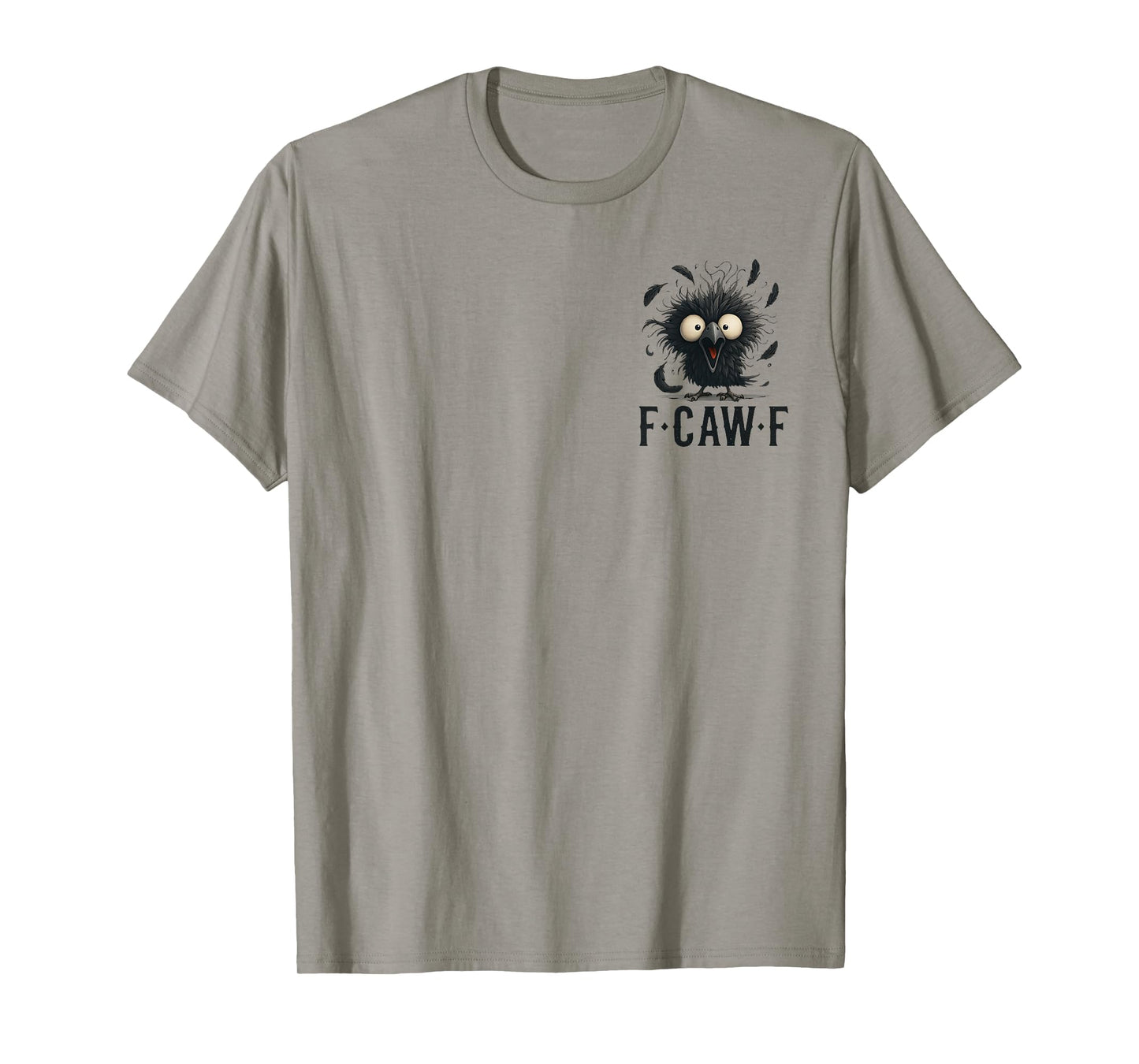 F-CAW-F Black Crow Funny Bird Gothic Retro Expression T-Shirt