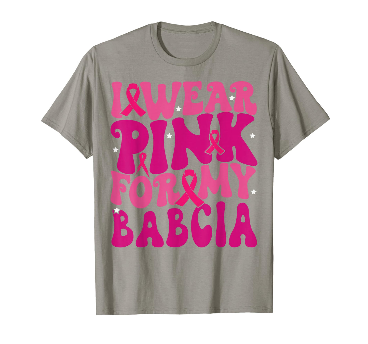 I Wear Pink for My Babcia Breast Cancer Awareness Kids T-Shirt