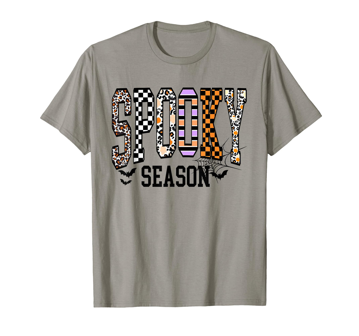 Halloween Spooky Coquette Halloween Leopard Checkered Fall T-Shirt