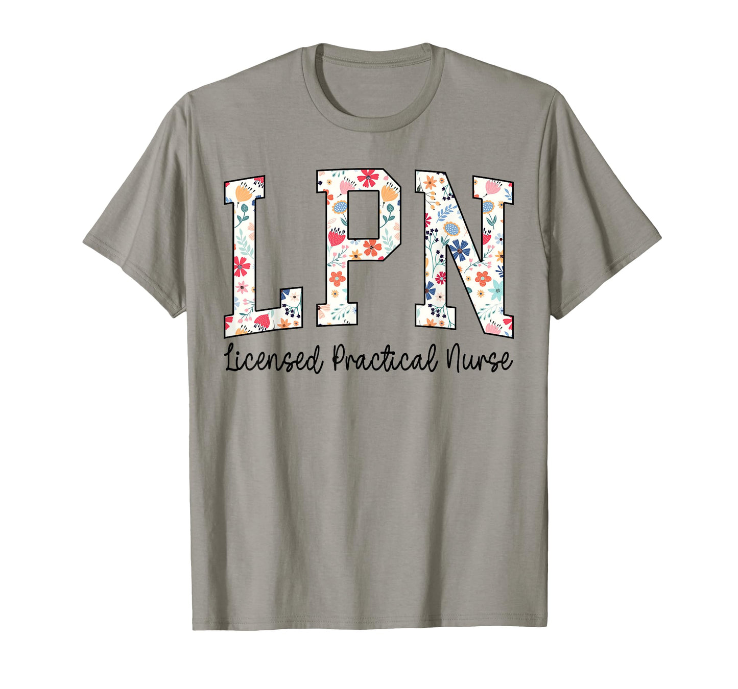 LPN Nurse Licensed Practical Nursing Flower Retro Healthcare T-Shirt