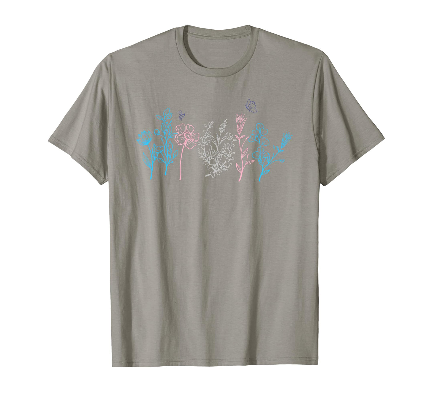 Transgender Wildflower Pride Month LGBT Subtle Trans Pride T-Shirt
