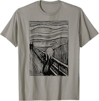 The Scream Famous Art By Munch Artist Painting vintage T-Shirt
