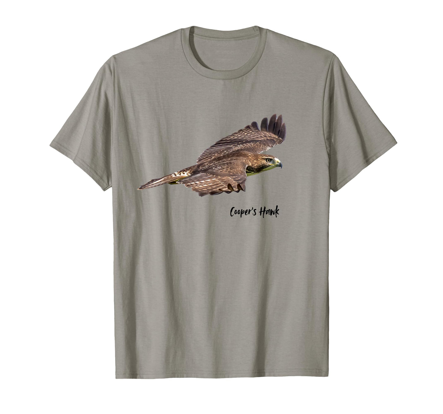 Cooper's Hawk In Flight Graphic Wildlife Birder T-Shirt