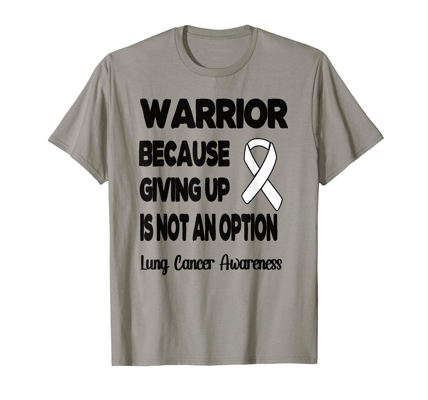 Lung Cancer Warrior White Ribbon Lung Cancer Fighter T-Shirt