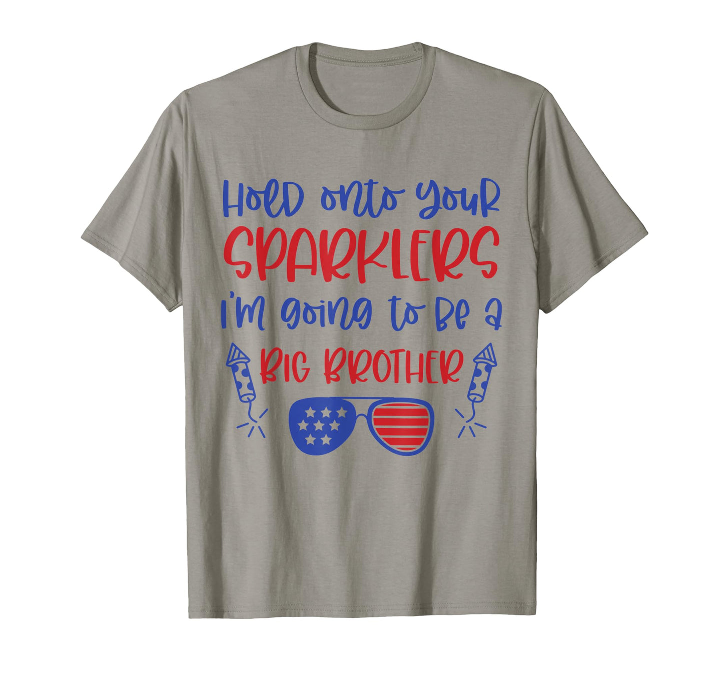 Big Brother Sparkler 4th of July Pregnancy Announcement T-Shirt