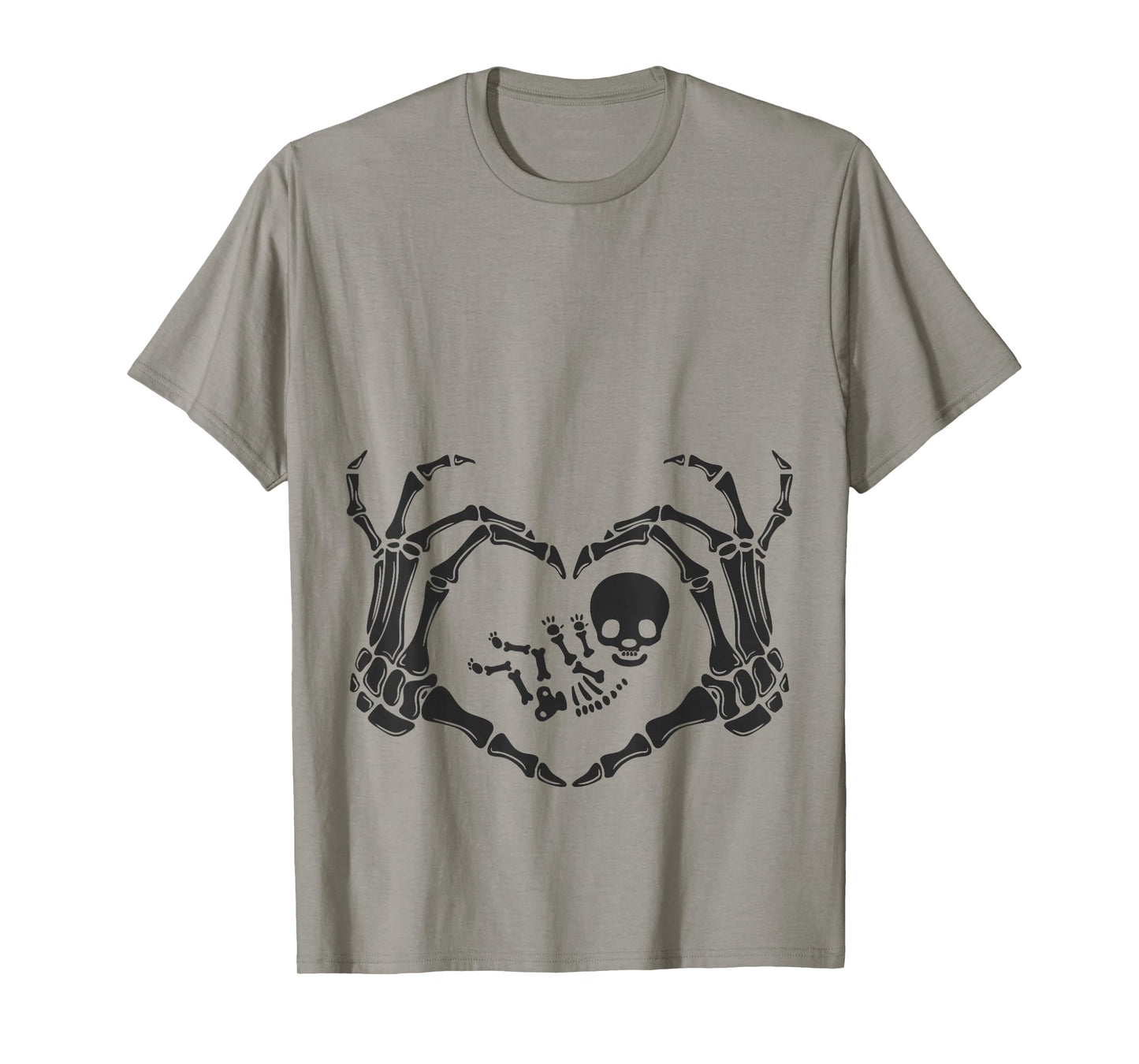 Halloween Skeleton Baby Rib Cage Pregnant Pumpkin New Mom T-Shirt