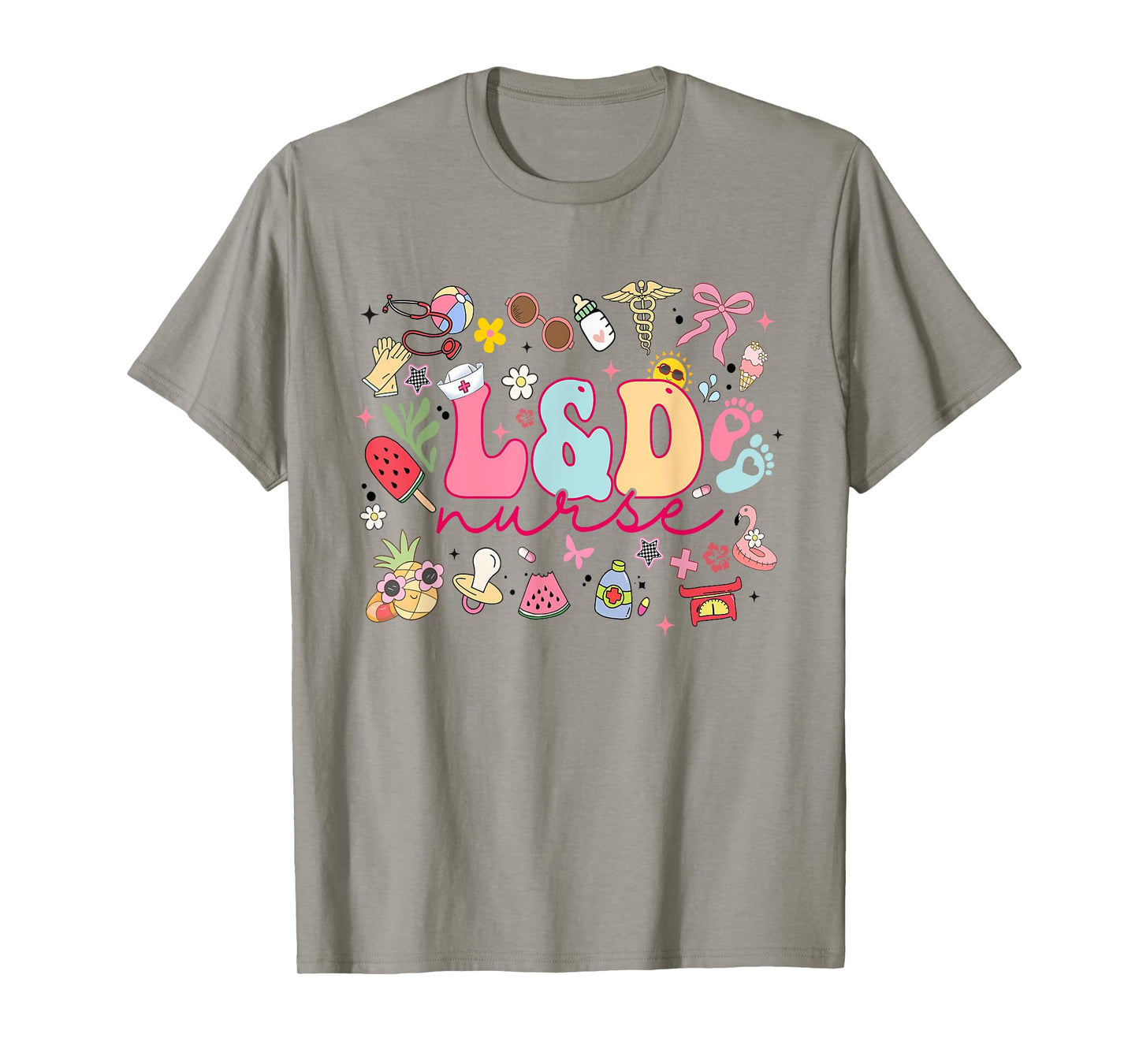 Retro Labor and Delivery Nurse Work Summer Delivery Unit RN T-Shirt