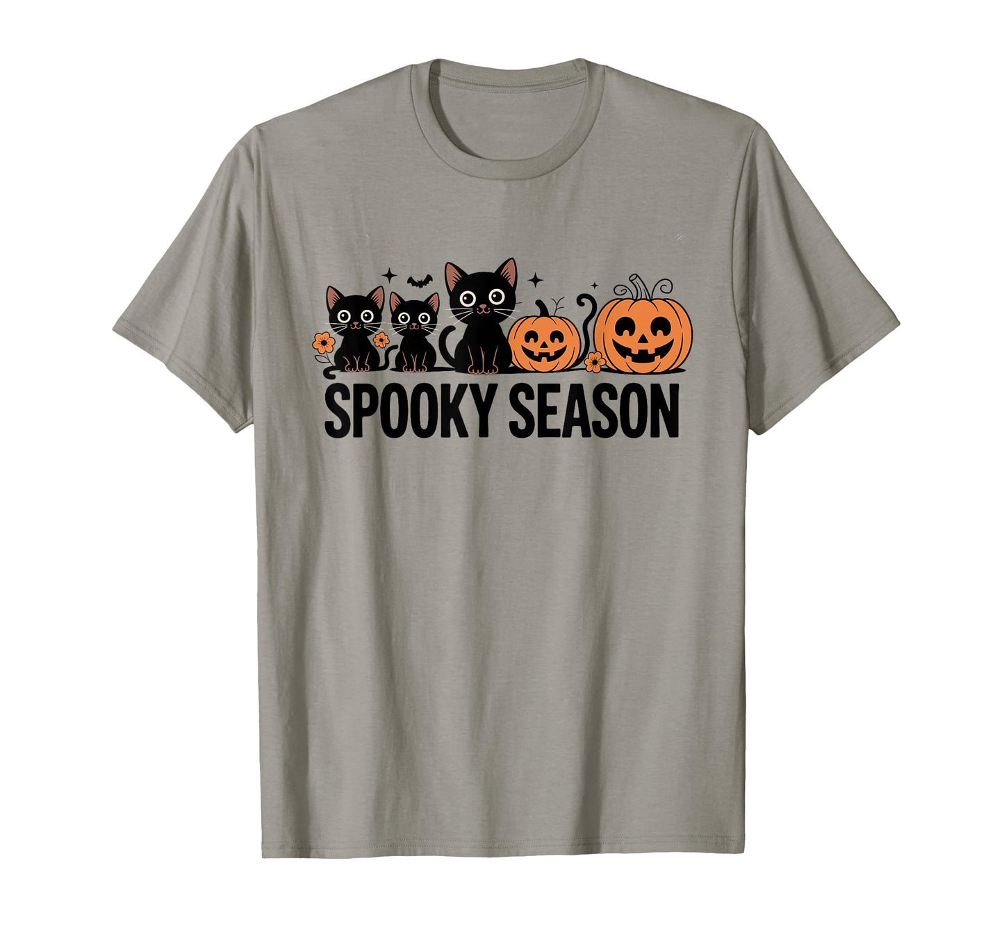 Black Cats and Pumpkins Halloween - Cute Spooky Cat Lover T-Shirt