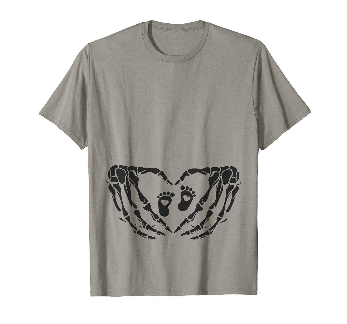 Halloween Skeleton Baby Rib Cage Pregnant Pumpkin New Mom T-Shirt