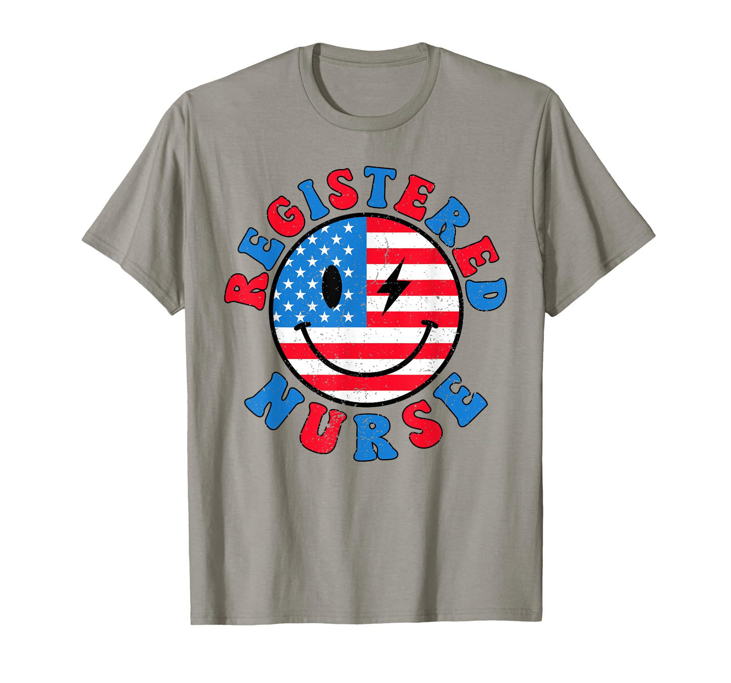 Registered Nurse 4th of July 2024 American Flag RN Nurse T-Shirt